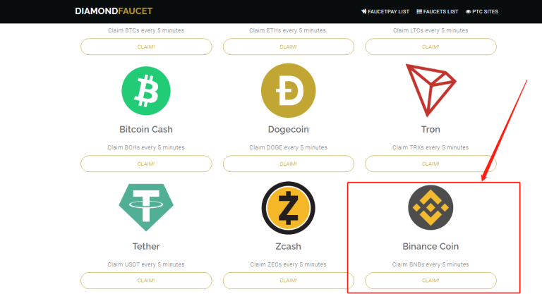 binance faucet